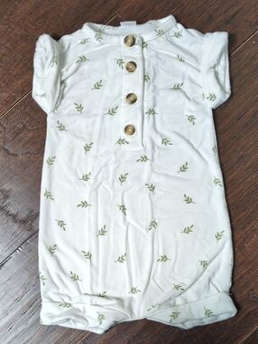 Lou Lou & Company Romper 3-6 Month Leaf Whimsical